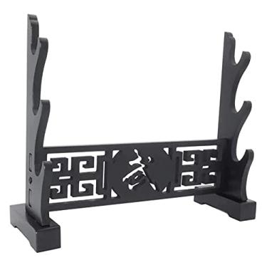 Imagem de U5GAAALPPQ9 Acessórios de mesa Suporte de espada Katana Samurai Japonês Suporte de Espada Suporte de Exibição Suporte de Espada