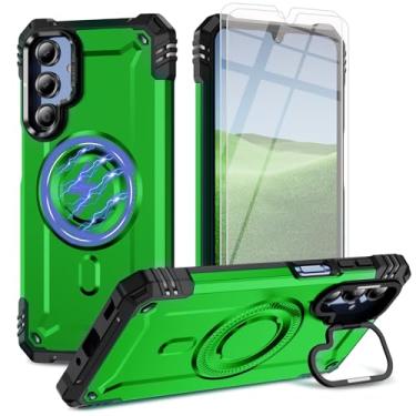 Imagem de Capa para celular Samsung Galaxy A56 5G [compatível com Magsafe] [proteção contra quedas de grau militar de 15 pés] com protetor de tela e protetor de lentes, capa resistente à prova de choque para