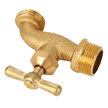 Imagem de Hyuduo Mangueira de Irrigação de Latão Bibb G3/4 pol., Válvula de Jardim de Nariz Torto para Controle de água Externa, Compatível Com Tubos de Cobre e Mangueiras de Jardim, Uso Residencial e Comercial