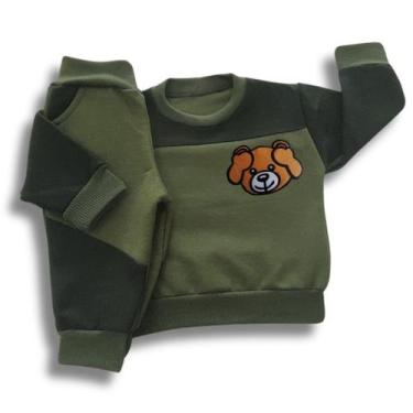 Imagem de Conjunto Moletom Infantil Roupa de Frio infantil Bebê Moletom Grosso A