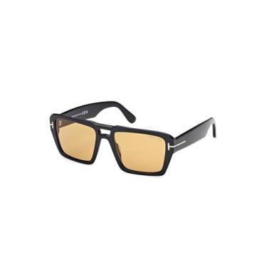 Imagem de Tom Ford Óculos de sol masculino Red Ford FT1153 preto/amarelo marrom 56/19/145