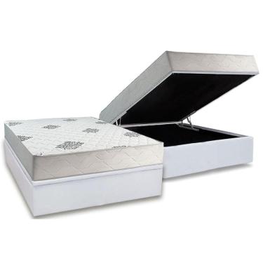 Imagem de Cama Box Baú Casal + Colchão Anatômico Inovaflex Comfort Premium