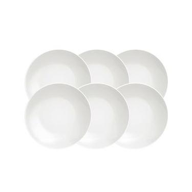 Imagem de Conjunto com 6 Pratos Fundos Tramontina Sophia em Porcelana 22 cm - Branco