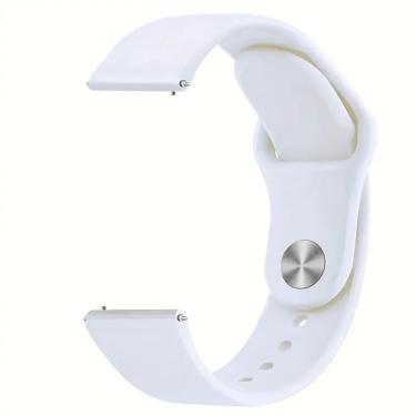 Imagem de Pulseira Branca Textura Lisa SAM Watch 7 - Sofisticação Moderna