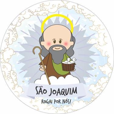 Imagem de Painel de Lona Redondo Santinhos Católicos São Joaquim - Fabrika De Fe