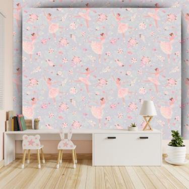 Imagem de Papel de Parede Adesivo Autocolante Decorativo Bailarina Lilás 10 METR