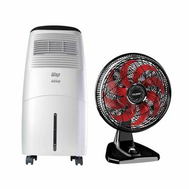 Imagem de Wap Climatizador de Ar Air Protect e Polishop Ventilador de Mesa e Parede 8 Pas