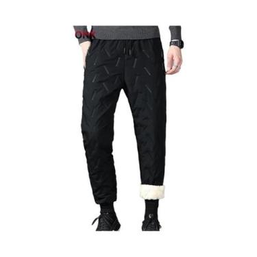 Imagem de Calças De Moletom Masculinas De Inverno Grossas E Quentes, Joggers Cas