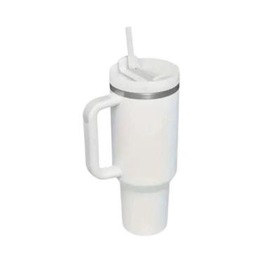 Imagem de Copo Térmico De Aço Inoxidável 30oz 40oz Com Alça, Tampa E Canudo, Gar