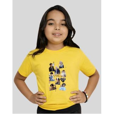 Imagem de Camiseta Infantil Banda Stray Kids Camisa K-pop - MB Sports, Amarelo, 