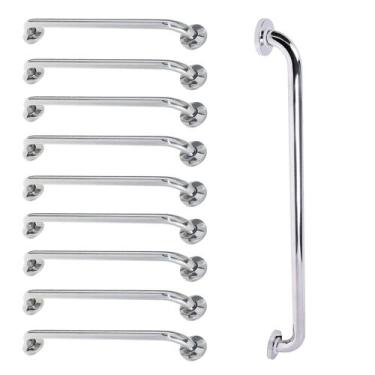 Imagem de Barra de Apoio Alca 80cm kit 9 Uni Acessibilidade Cadeirante Idoso Def