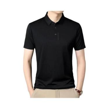 Imagem de Camisa Polo Casual Masculina Com Estampa, Manga Curta, Antirrugas, Res