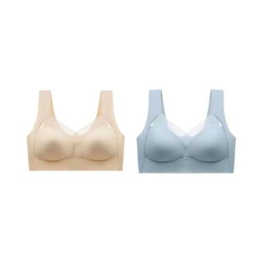 Imagem de Sutiã Confortável Sem Costura De Tamanho Grande Para Mulheres, 2 Peças