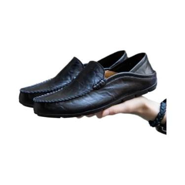 Imagem de Mocassins Casuais Masculinos Em Couro Legítimo Tamanho plus Size, Sapa