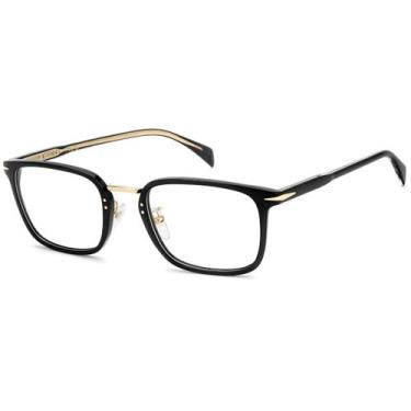Imagem de Óculos De Grau David Beckham Preto Dourado DB1211/G 2M2-52