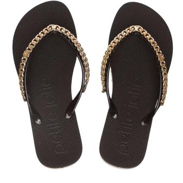Imagem de Chinelo Dedo Feminino Casual Dia a Dia Praia Passeio com Corrente Petite Jolie Pj7122-Feminino