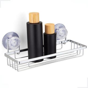 Imagem de Porta Organizador de Shampoo de Parede Prateleira Azulejo Fixação Sem 