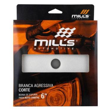 Imagem de Boina de Espuma Branca Mills com Furo - Corte / 6 Polegadas