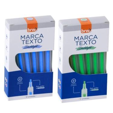Imagem de Caneta marca-texto BRW Marca Texto Fluorescente Transparente Traço 1-4