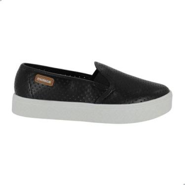 Imagem de Tênis Feminino Casual Moleca Napa Turim Preto, Pt, Napa turim preto, 3