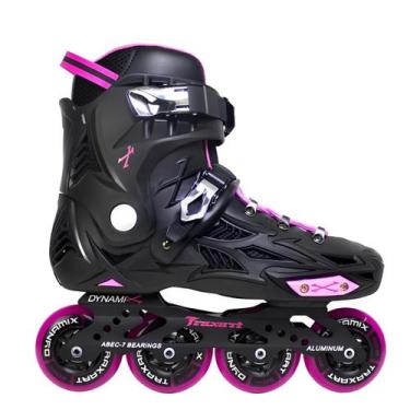 Imagem de Patins Iniciante Feminino Freestyle Traxart Dynamix Rosa Urban abec 7 