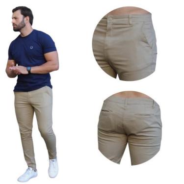 Imagem de Calça Masculina Esporte Fino Skinny Linha Primium Bolso Faca Embutido 
