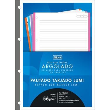 Imagem de Refil Tiliflex Tarjado Lumi para Caderno Argolado Universitário 96 Fol