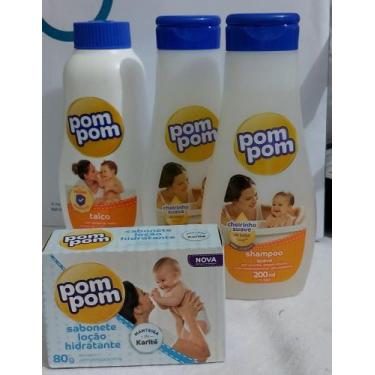 Imagem de Kit Pom pom Suave Shampoo+Condicionador 200 ml+Talco 200gr+Sabonete Hi