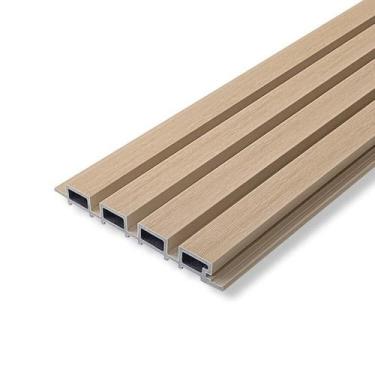 Imagem de Painel Ripado Externo em Placa 21,9x290cm (6,35m²) WPC Bege/Madeira An