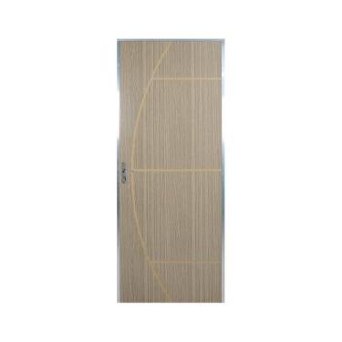 Imagem de Kit Porta de Madeira Decorada 212x85cm com Batente de Alumínio 3,6cm G