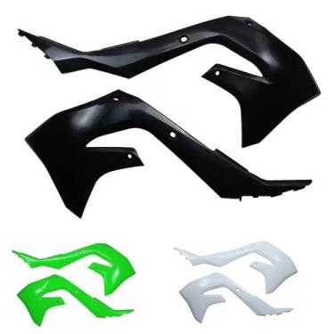 Imagem de Aletas Laterais Tanque Moto Kx Kxf 250 450 250x 450x - AMX, Preto