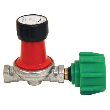 Imagem de Bayou Classic 7850 0-30 PSI Regulador de propano ajustável de alta pressão para entradas e saídas de 0,6 cm