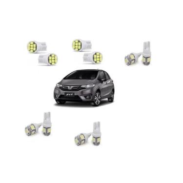 Imagem de Kit Led Honda New Fit 2015 E 2016 Pingo Teto Placa Ré Top