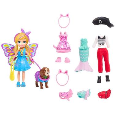 Imagem de Boneca E Acessórios Polly Pocket Cachorrinho + Fantasias