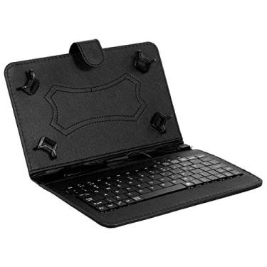 Imagem de Capa dobrável dobrável em couro PU magnético capa suporte sem teclado caneta caneta para tablet Android 7/8 polegadas