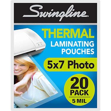 Imagem de Swingline Folhas de laminação, bolsas de laminação térmica tamanho foto 12,7 x 17,7 cm, 5 mm, pacote com 20 (3202063)