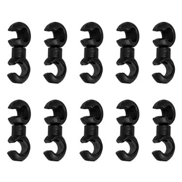 Imagem de Wemay 10 unidades de grampo de cabo de bicicleta Ganchos giratórios MTB bicicleta desviador cabo de freio de mudança de marcha Organizador suporte de fixação