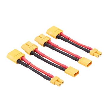 Imagem de Adaptador conector RC feminino OliRC 4pcs XT30 XT-30 a XT60 XT-60 Masculino Feminino Conector com 16awg 5cm (C84-4)