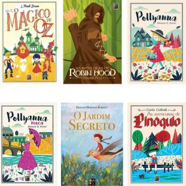 Imagem de Kit Juvenil Com 6 Livros: Pollyanna + Pollyanna Moça + Mágico De Oz +