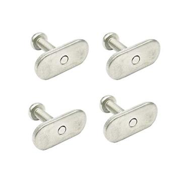 Imagem de Douzime Parafusos de trilho M5x20 porcas de trilho parafusos de aço inoxidável porcas kit de substituição de ferragens acessórios para caiaque canoas barcos trilhos embarcação pacote com 4