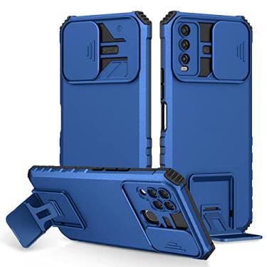 Imagem de Capa à prova de choque para Samsung A50 A70 A30S A21S A10 Push Pull Camera Suporte Capa de telefone para Galaxy A02S A03 Core, Azul, Para Samsung A10S