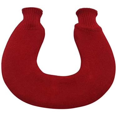 Imagem de Garrafa de água quente de PVC em forma de U Saco de água quente com capa macia para cólicas menstruais, alívio da dor no pescoço e ombro para compressas de calor, aquecedor de cama e aquecedores de pés, vermelho 4.1000 ml