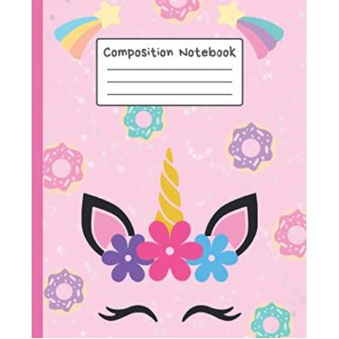 Imagem de Unicorn Composition Notebook: Wide Ruled Journal for Girls, Cute Pink School Exercise Book for Kids