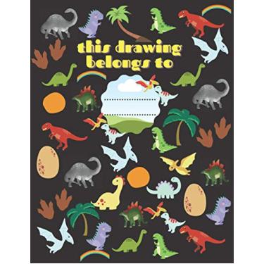 Imagem de This Drawing pad belongs to: Children's drawing book with blank pages ideal for learning to draw.Spiral notebook 120pages(8.5"*11inches)