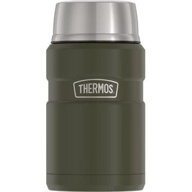 Imagem de THERMOS Stainless King Pote de alimentos isolado a vácuo, 700 ml, verde militar