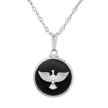 Imagem de Colar Espírito Santo com Resina 15mm - Sunshine Cristais Cor:Prata