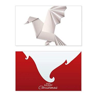 Imagem de Origami abstrato geométrico padrão de pombo, feriado, feriado, comemorações, cartão de felicitações, mensagem de Natal