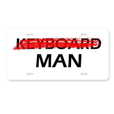 Imagem de DIYthinker Placa de carro Don't Be A Keyboard Man Decoração de carro Acessório de aço inoxidável