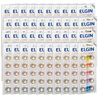 Imagem de 400 Pilhas Baterias LR1130 LR54 AG10 Alcalina Elgin 40 Cartelas C/ 10 Unidades