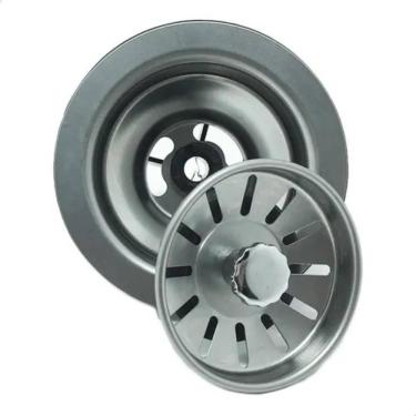 Imagem de Válvula Americana Inox Para Pia de Cozinha Medida 4 1/2